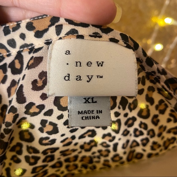 A•New•Day🌻 Sheer Leopard Print Blouse - Picture 6 of 6
